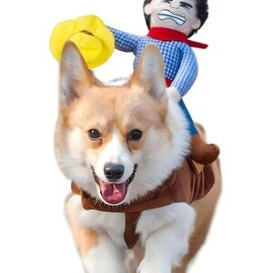 DOG OR CAT COWBOY RIDER HALLOWEEN COSTUME - SIZE SMALL- NEW IN PACKAGE